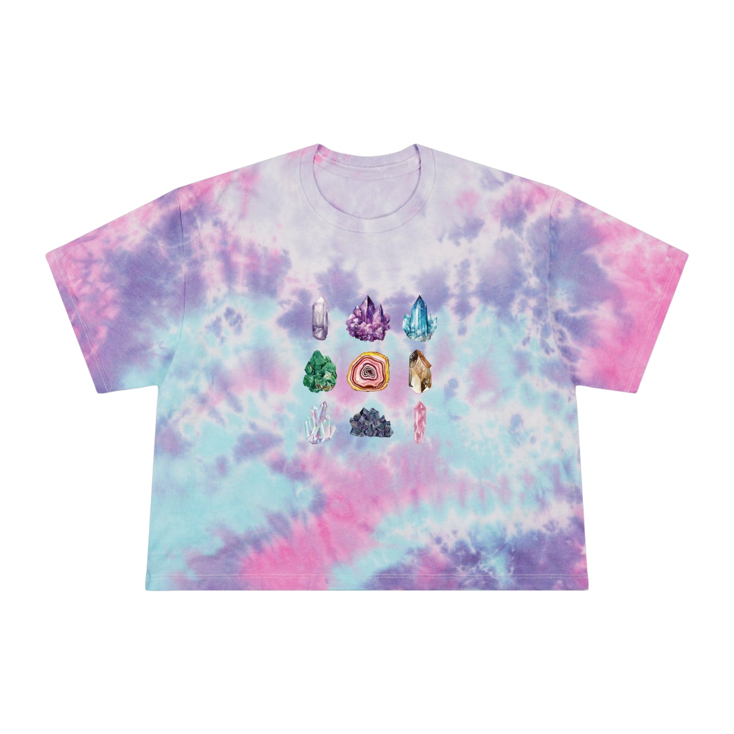 Gem Love Tie-Dye Crop Tee