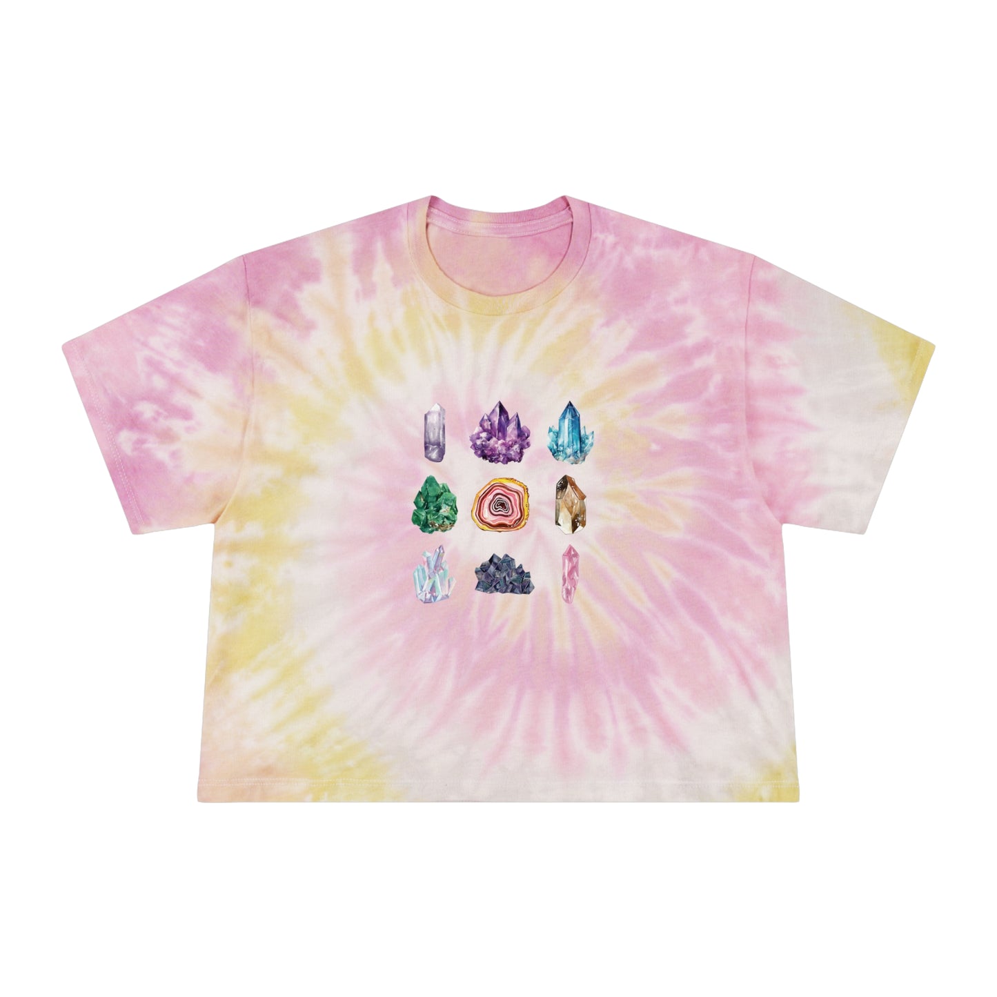 Gem Love Tie-Dye Crop Tee