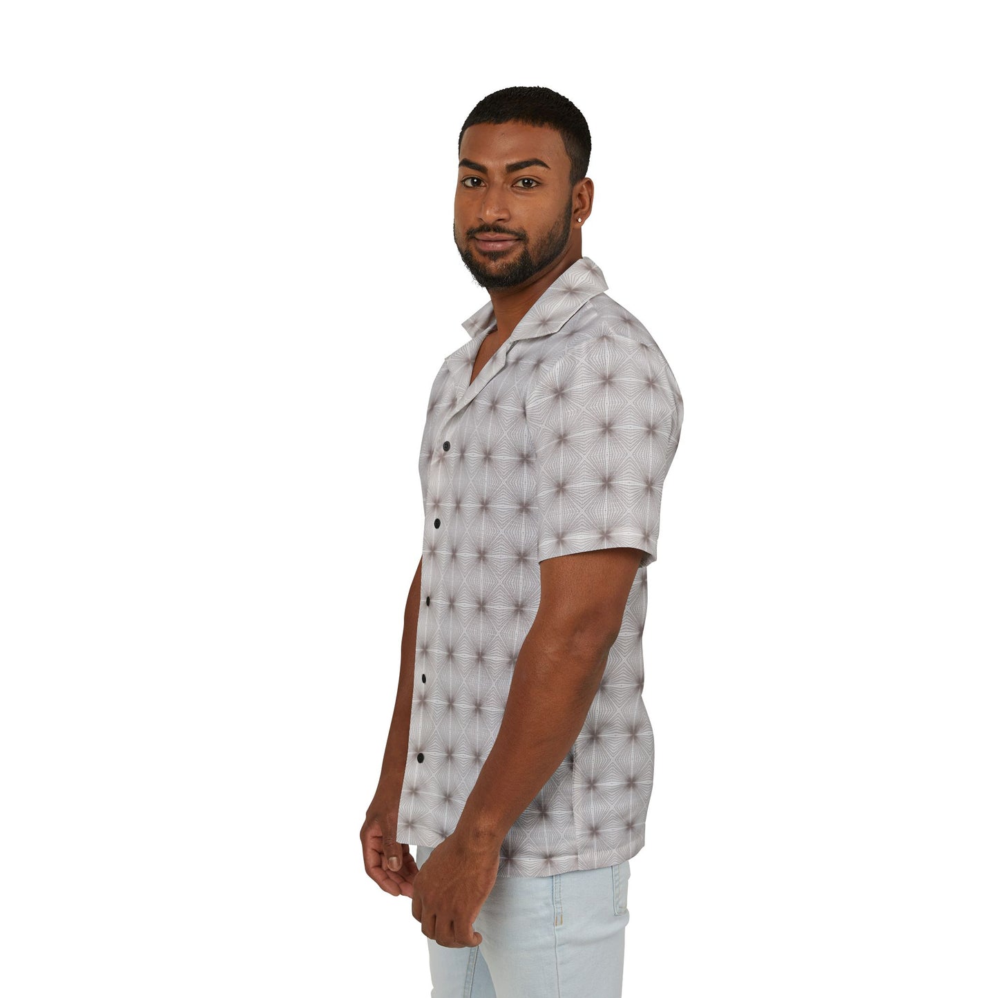 Frequency Men's Light Button Down Shirt