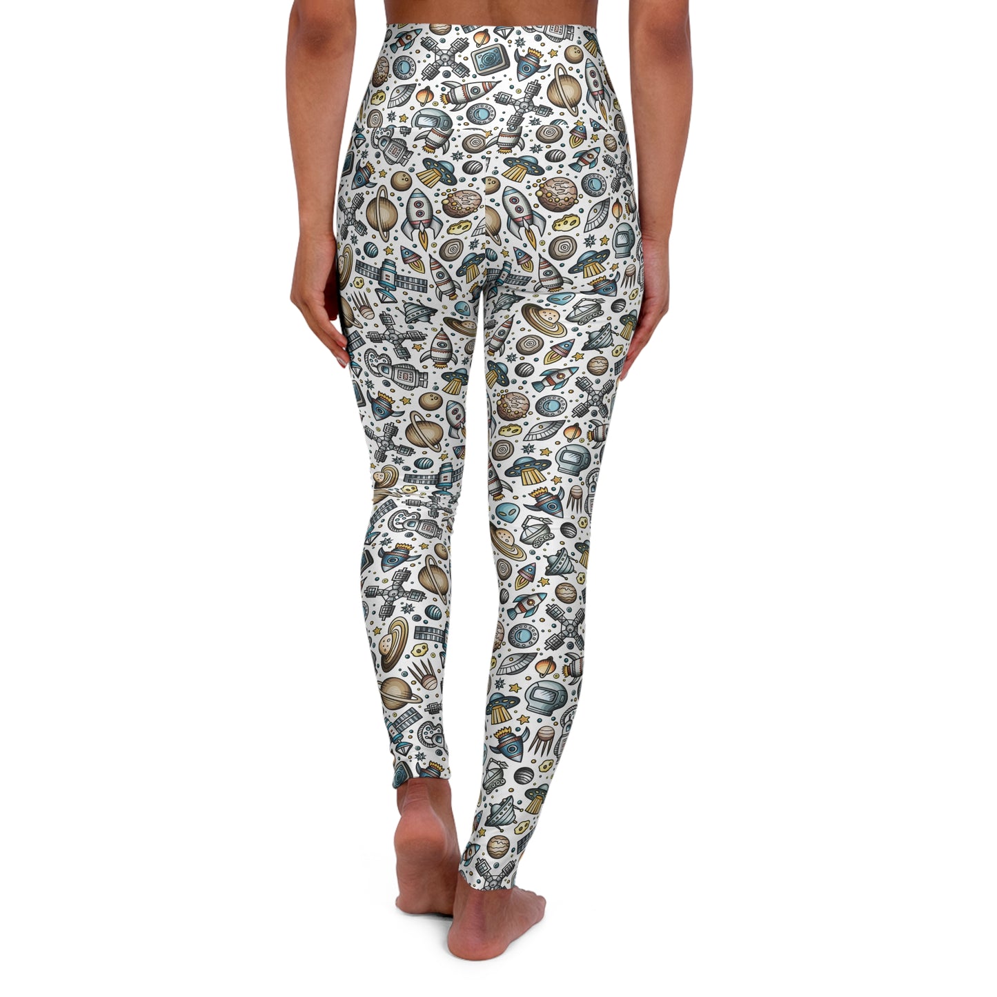 Space Clusterfuck High Waisted Yoga Leggings