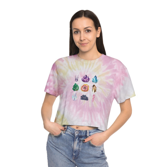 Gem Love Tie-Dye Crop Tee