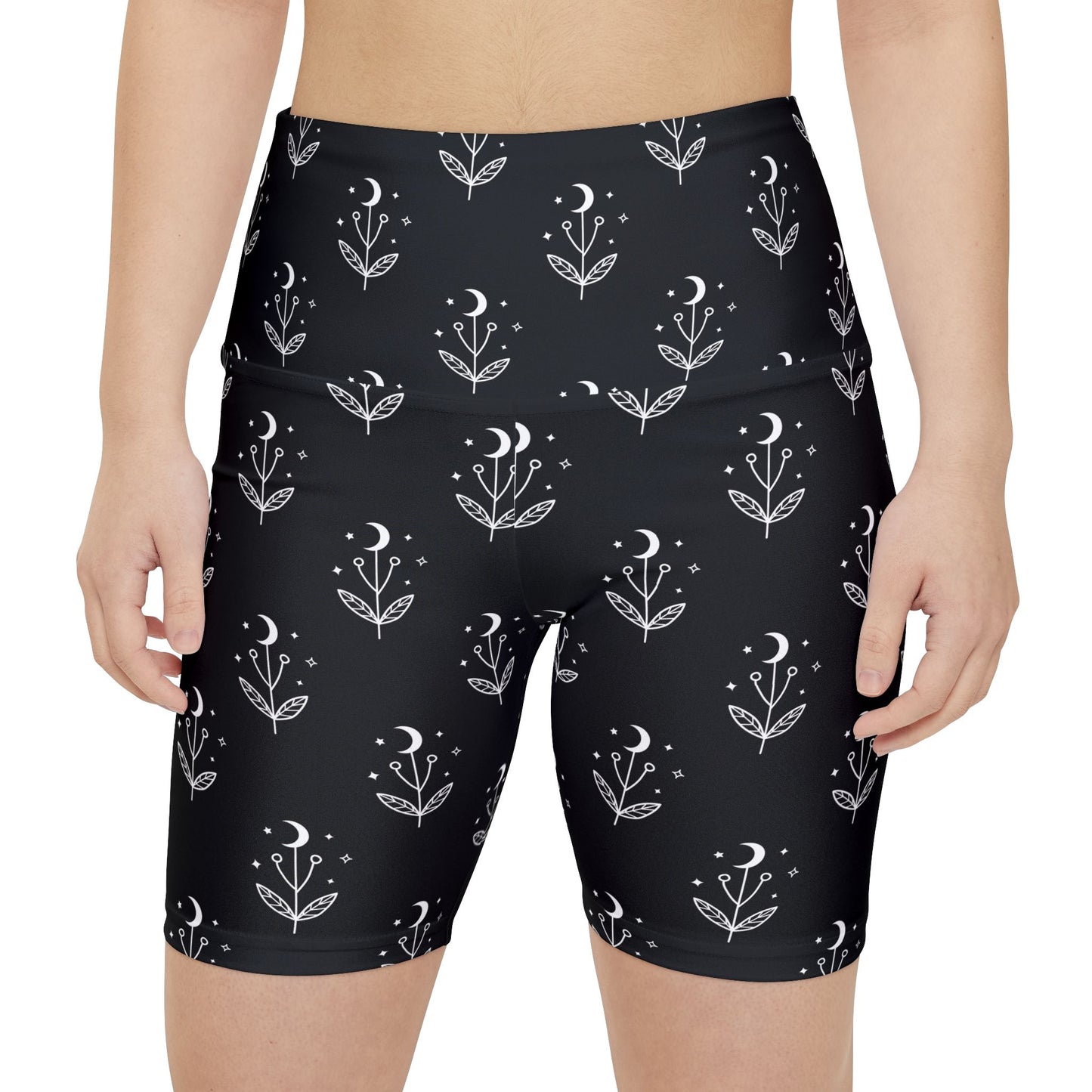 Moon in Bloom Bike Shorts