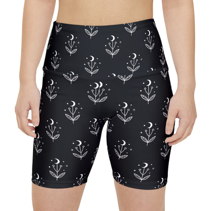 Moon in Bloom Bike Shorts