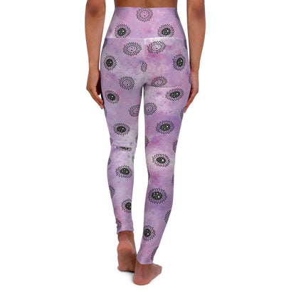 Flower Power Galaxy High Waisted Yoga Leggings