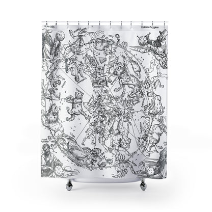 Old World Astrology Shower Curtain