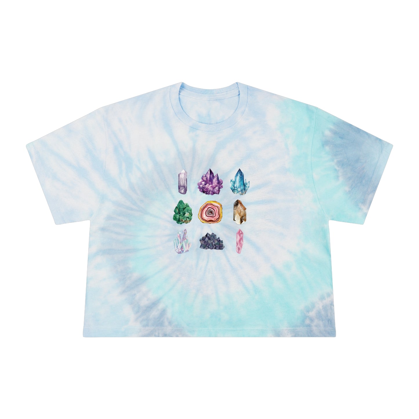Gem Love Tie-Dye Crop Tee