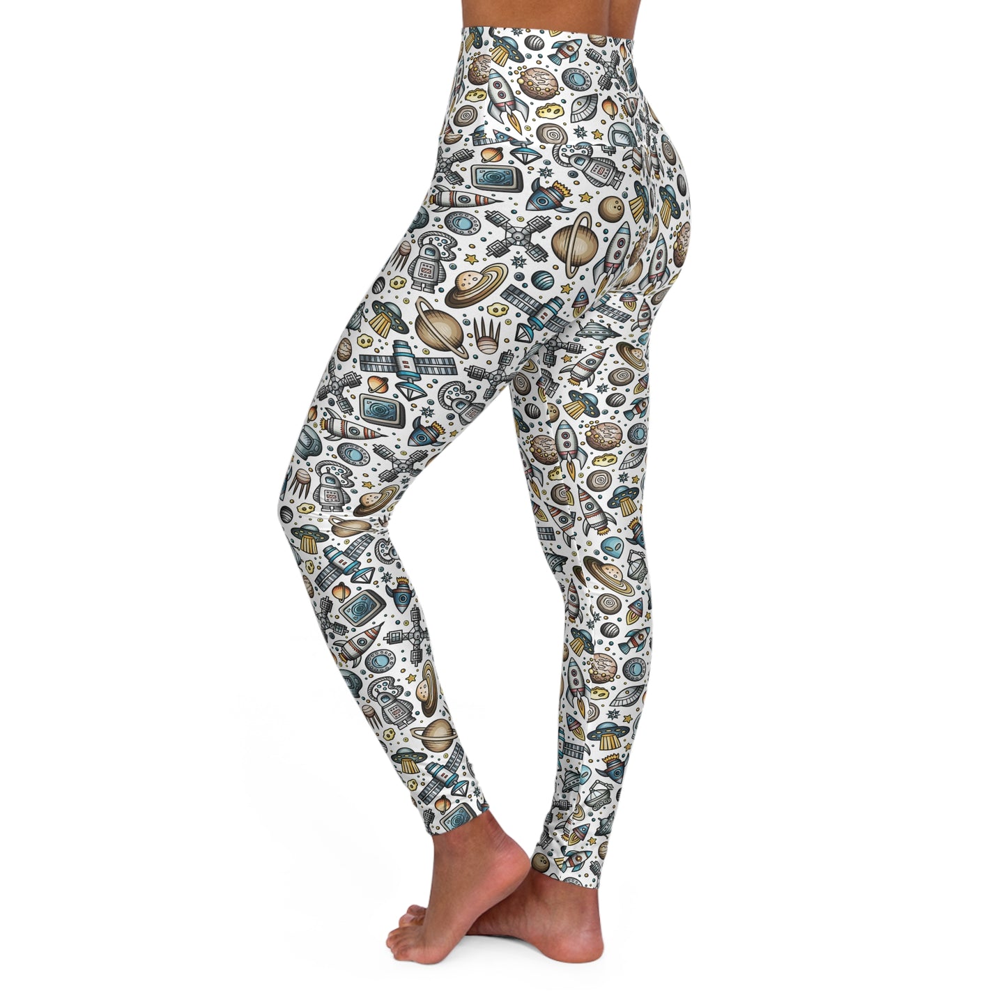 Space Clusterfuck High Waisted Yoga Leggings