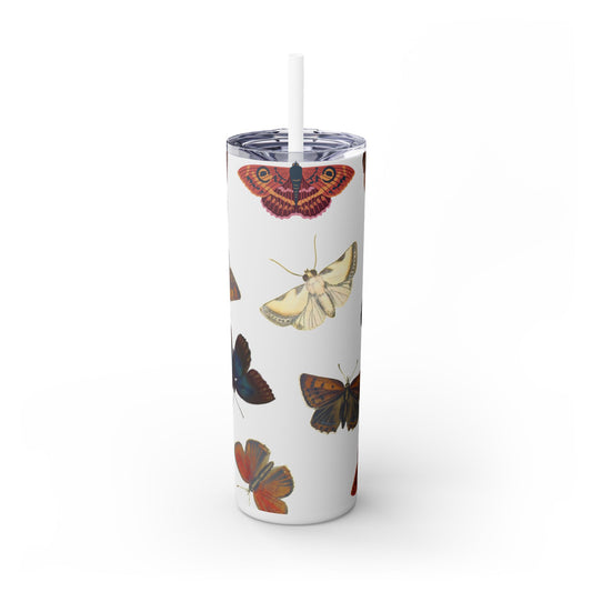 Flutter Skinny Tumbler with Straw, 20oz