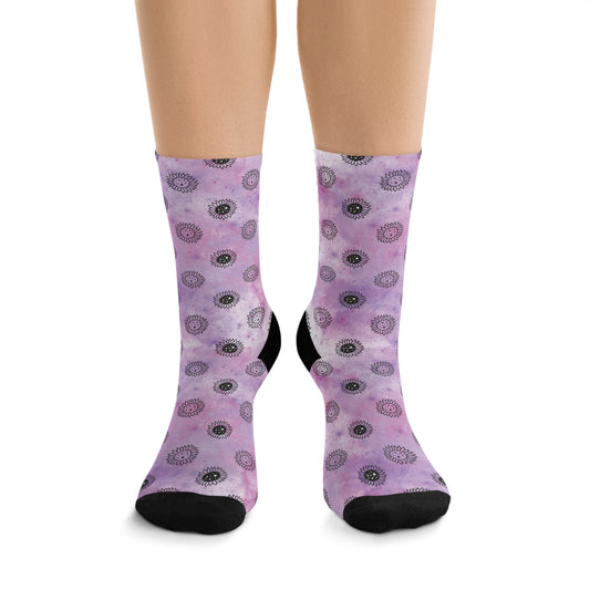 Flower Power Galaxy Recycled Poly Socks
