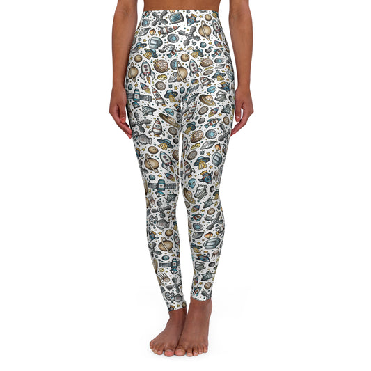 Space Clusterfuck High Waisted Yoga Leggings