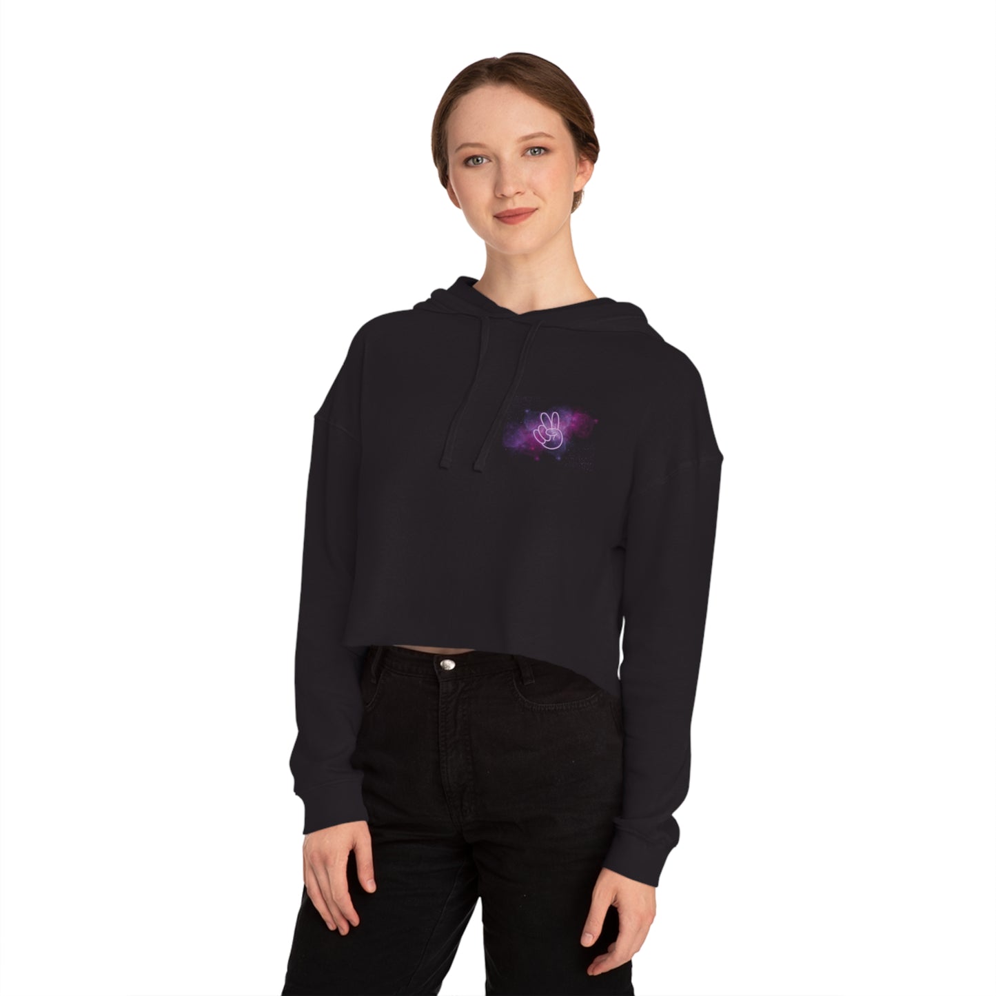 Cosmic Vibes Only Cropped Hoodie