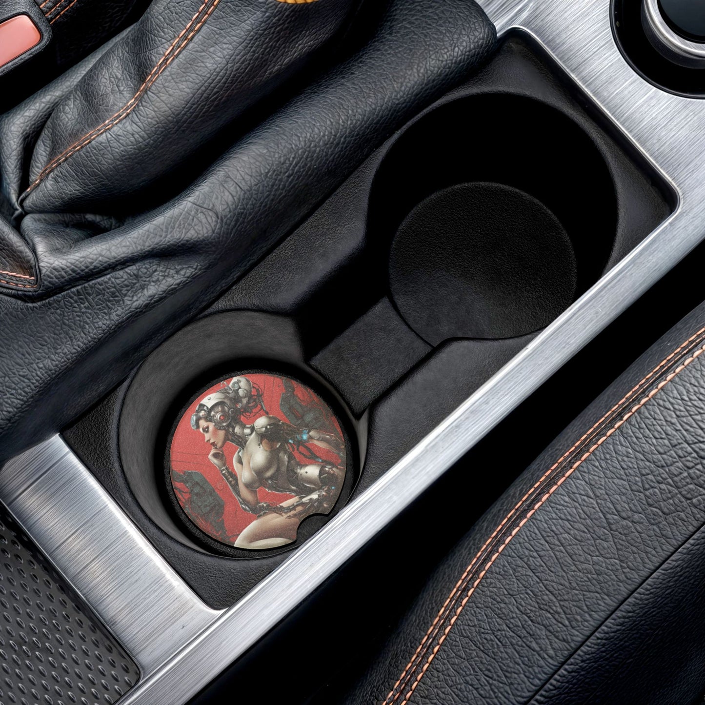 Future of Feminism Soapstone Car Coaster