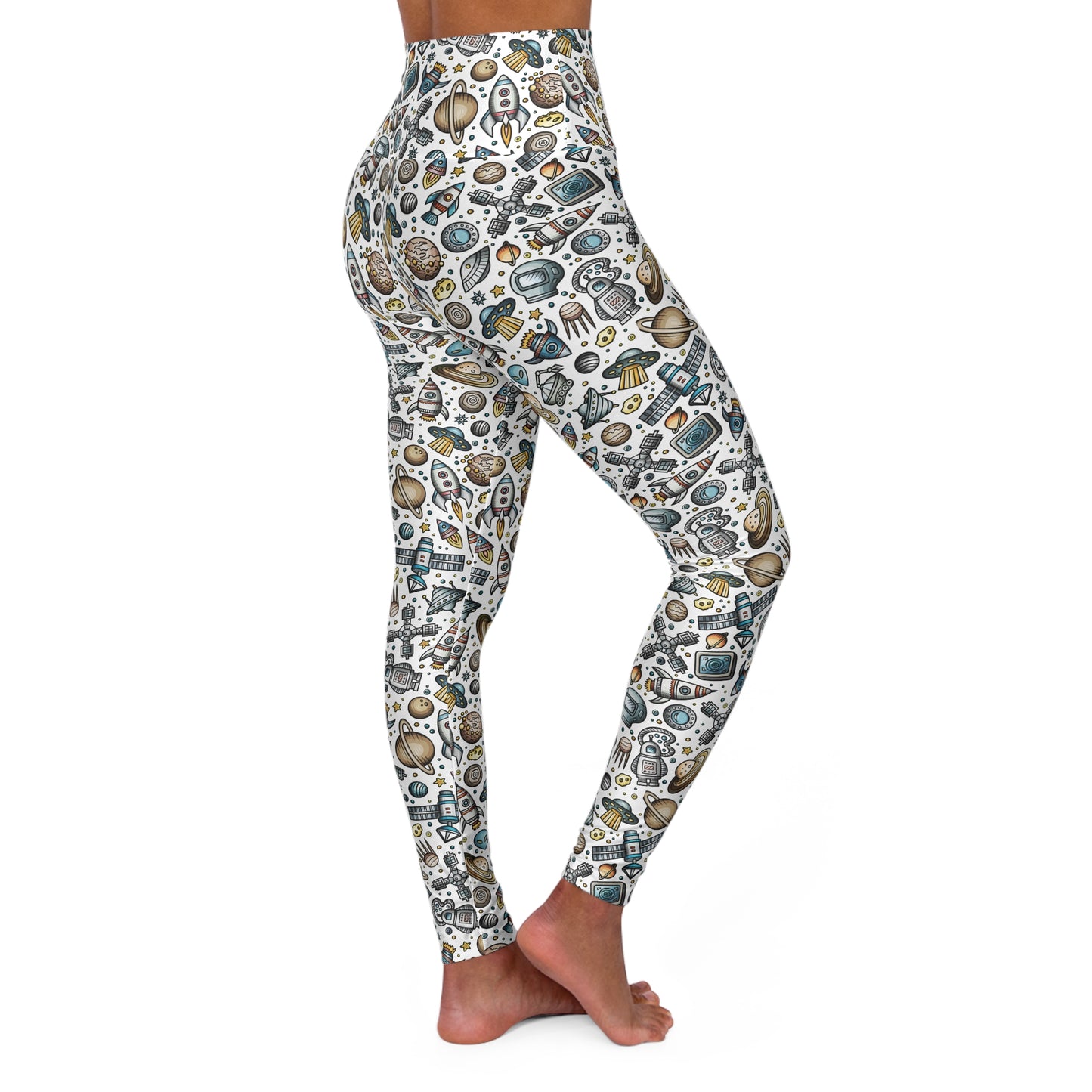 Space Clusterfuck High Waisted Yoga Leggings