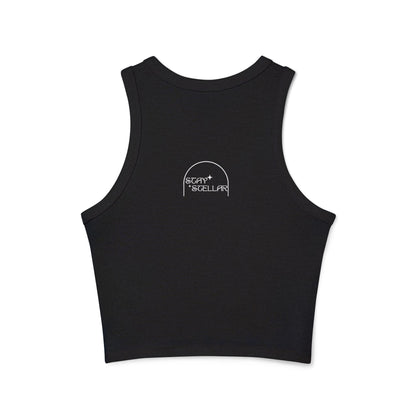 I Preach Spiritual Shit Micro Rib Racer Tank