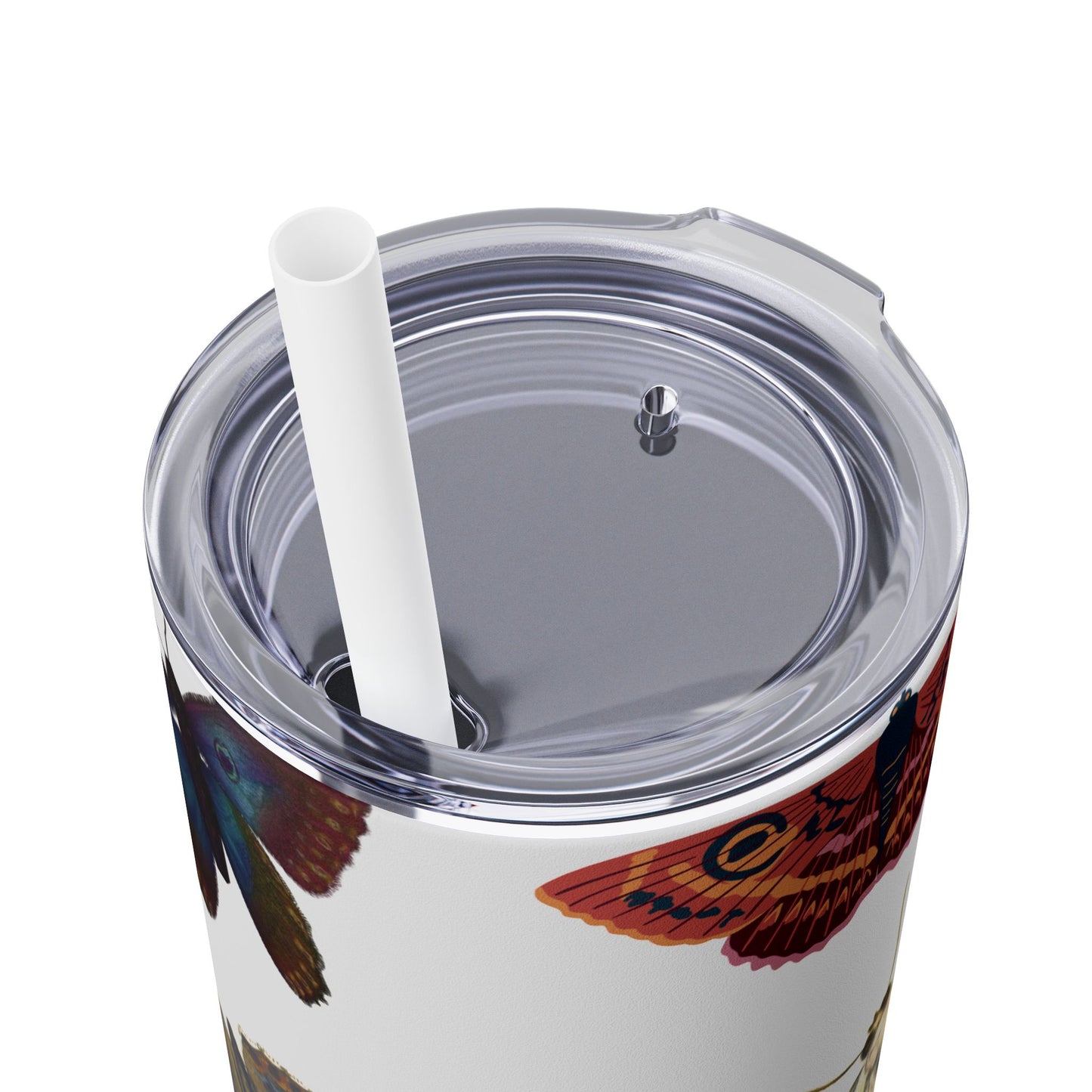 Flutter Skinny Tumbler with Straw, 20oz