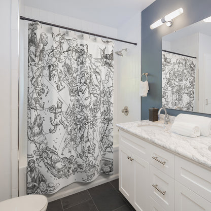 Old World Astrology Shower Curtain